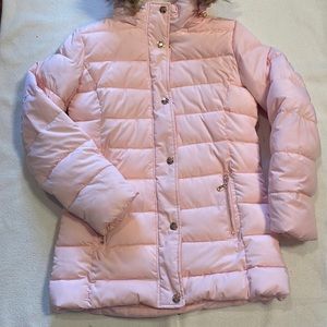 Justice Pink puffer jacket, Girls size 12/14